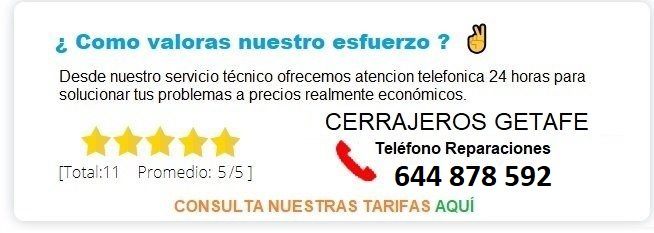 cerrajero Getafe precio